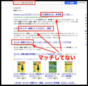 SEOキーワードの選定方法。キーワードがマッチしてない