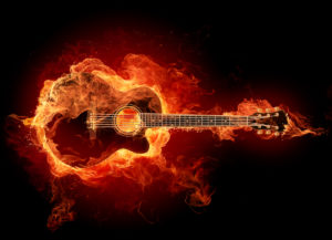 燃えるギター