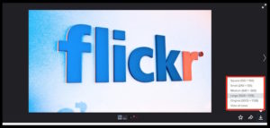 Flickrで画像をダウンロードする。サイズを選ぶ