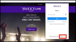 yahoo.comのサインアップ